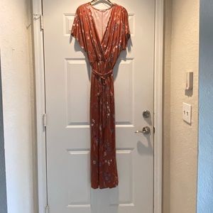 Rust colored maxi- floral